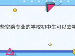 有哪些空乘專業(yè)的學校初中生可以去學習？